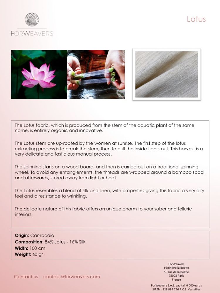 Fabrics - Lotus - FORWEAVERS