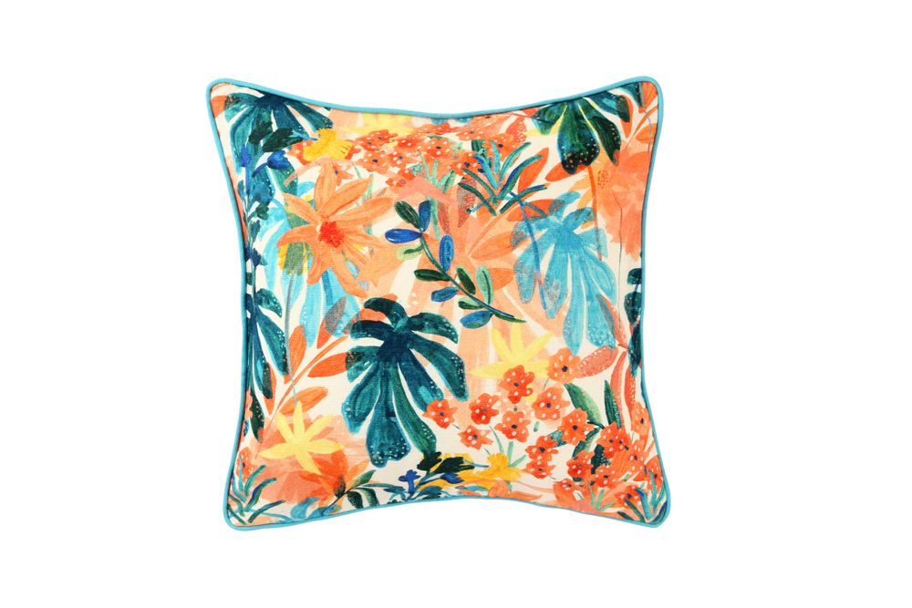Fabric cushions - The Pastel Palms Cushion Cover - THE INDIAN PICK