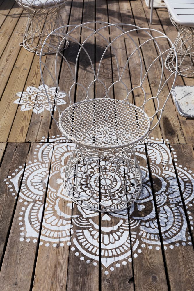 Autres décorations murales - Mandala Yoga stencil - IBIZA STENCILS