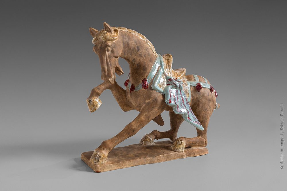 Sculptures, statuettes et miniatures - Cheval Accroupis T'ang - ATELIER MEMENTO TEMPORI