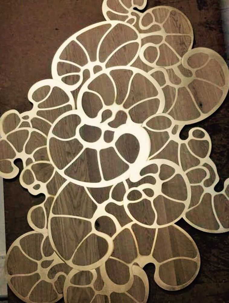 Parquets - Modern art parquet. Wood and metal - VIELARIS PARQUET