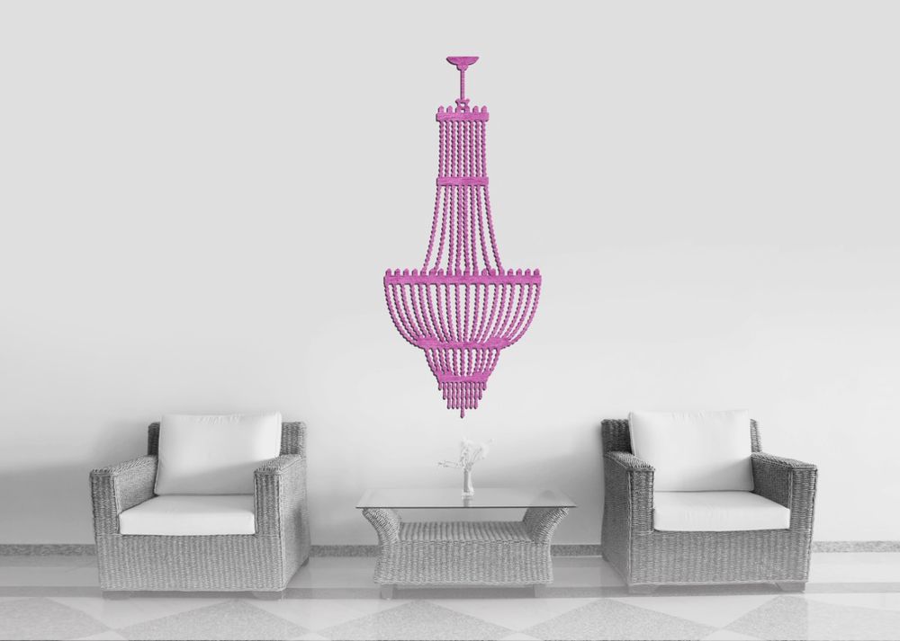 Fresques murales décoratives - Sticker 3D tissu : Luminaire Versaille - LOLA PARIS