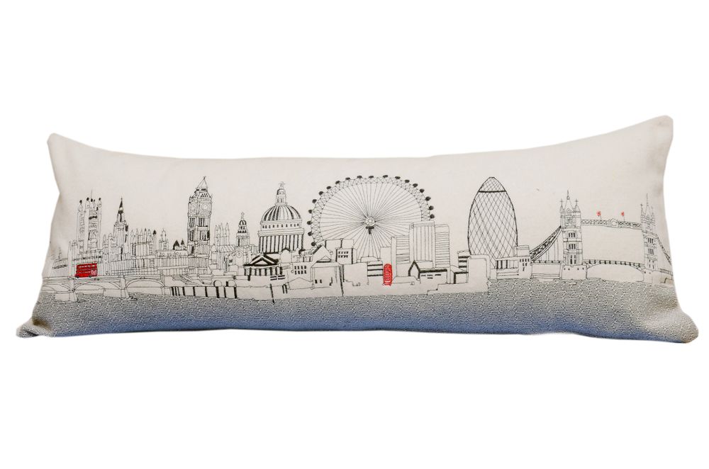 Fabric cushions - LONDON SKYLINE CUSHION - BEYOND CUSHIONS CORPORATION