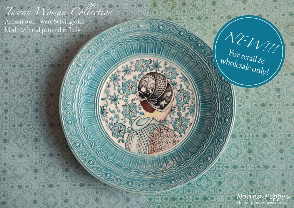 Everyday plates - Tuscan Woman stoneware collection - NONNA PEPPY