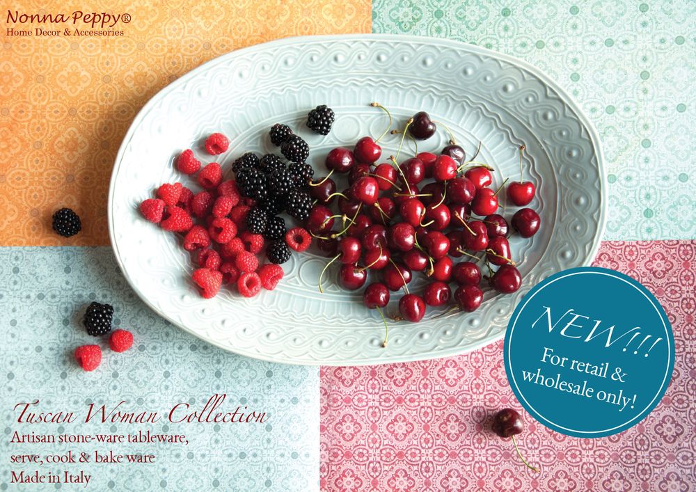 Everyday plates - Tuscan Woman stoneware collection - NONNA PEPPY