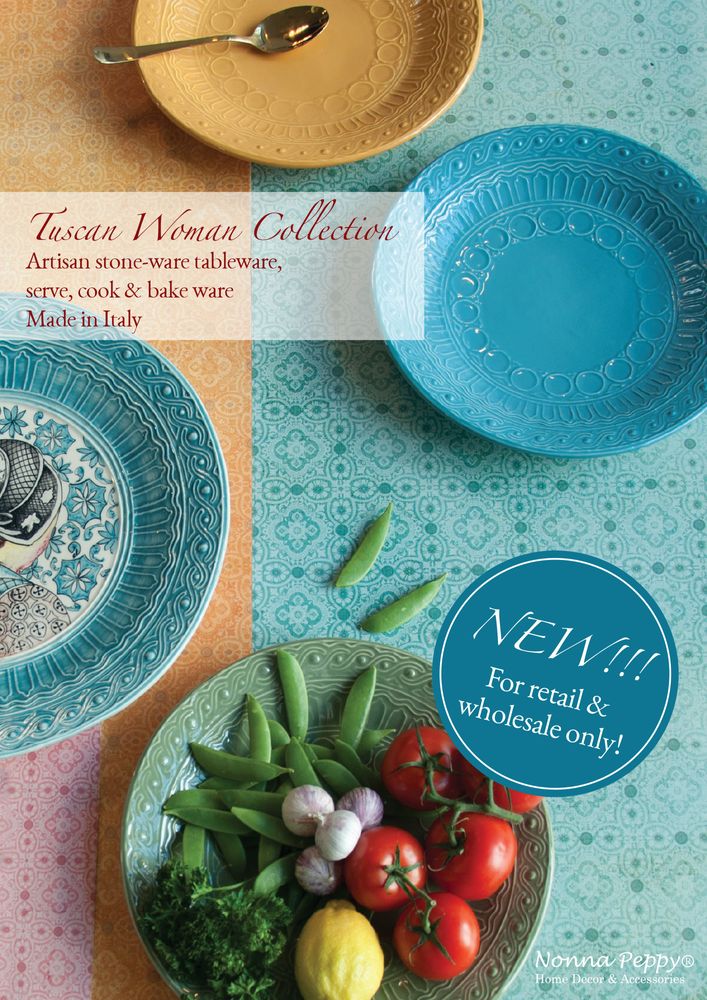 Everyday plates - Tuscan Woman stoneware collection - NONNA PEPPY