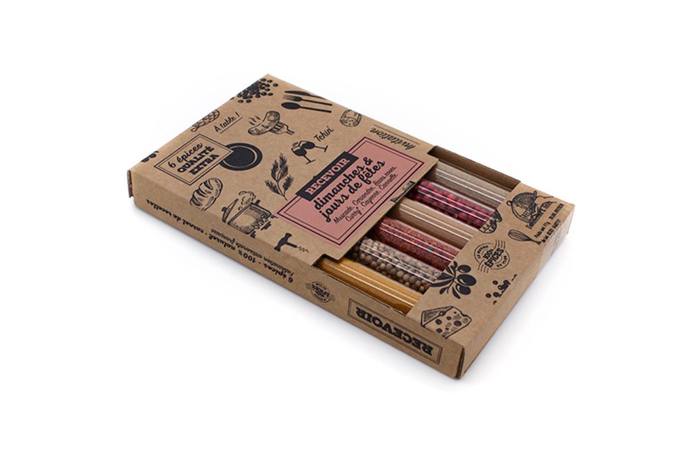 Épices - COFFRET RECEVOIR - LE MONDE EN TUBE 100% ÉPICES