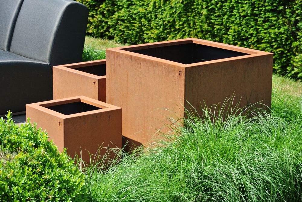 Flower pots - ACIER CORTEN COLLECTION - TERRACOTTA D'ARTE