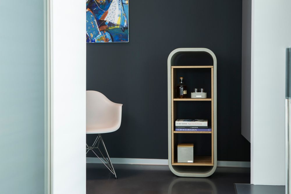 Shelves - OPUS PATEO MAGNO Concrete and Wood Shelf Bookshelf - CO33 EXKLUSIVE BETONMÖBEL