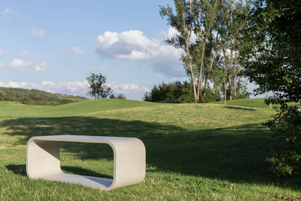 Lawn chairs - OPUS PRIMO Concrete Bench for indoor and outdoor use - CO33 EXKLUSIVE BETONMÖBEL