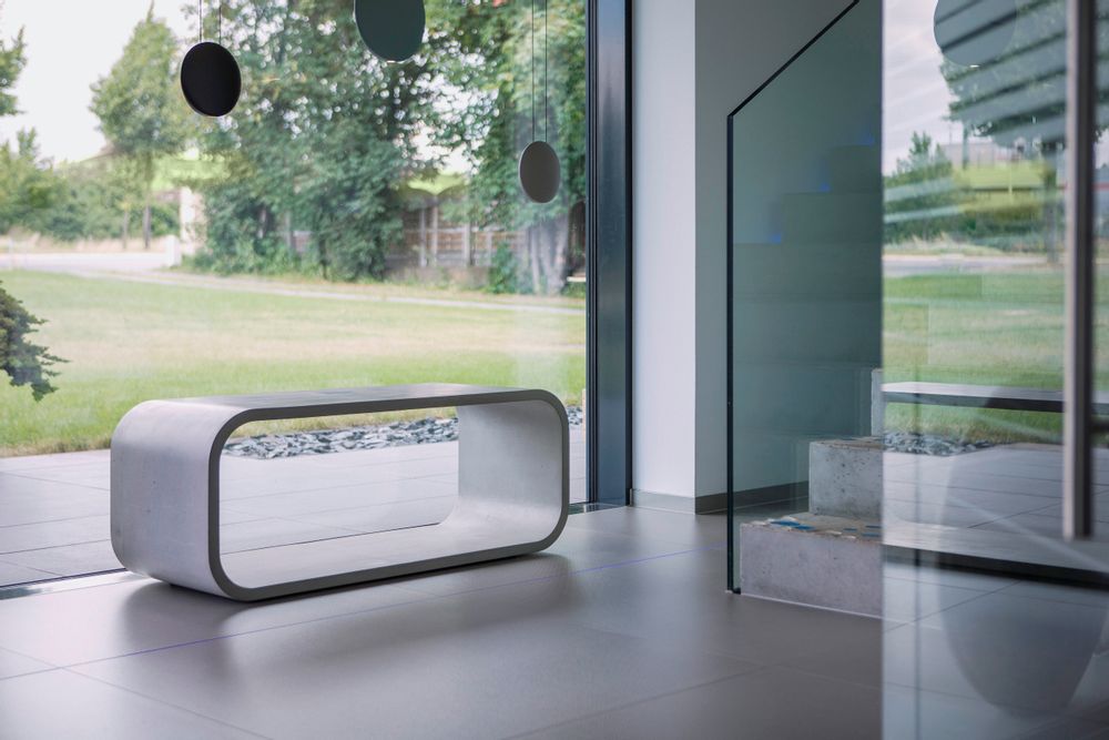 Lawn chairs - OPUS PRIMO Concrete Bench for indoor and outdoor use - CO33 EXKLUSIVE BETONMÖBEL