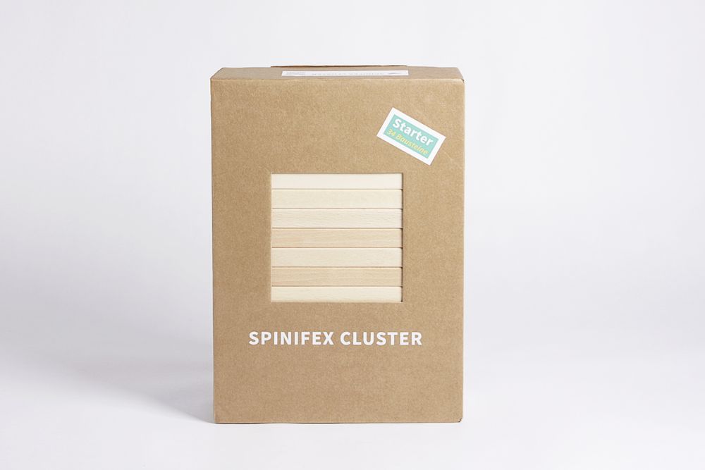 Jouets enfants - 34 Blocs de construction en bois Packs de départ - SPINIFEX CLUSTER