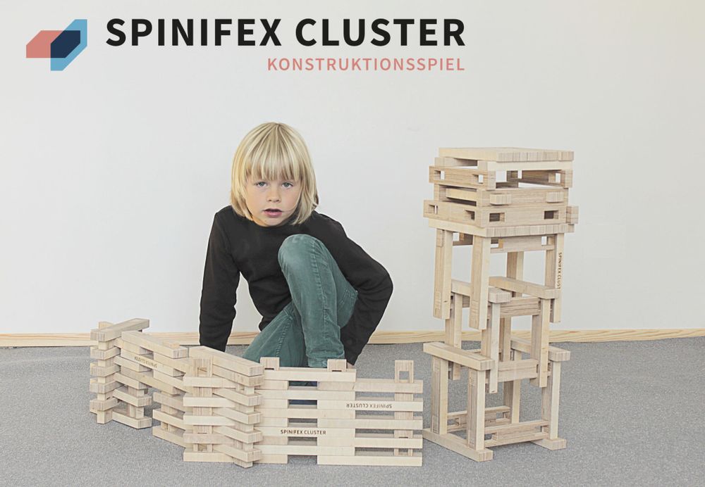 Jouets enfants - 34 Blocs de construction en bois Packs de départ - SPINIFEX CLUSTER