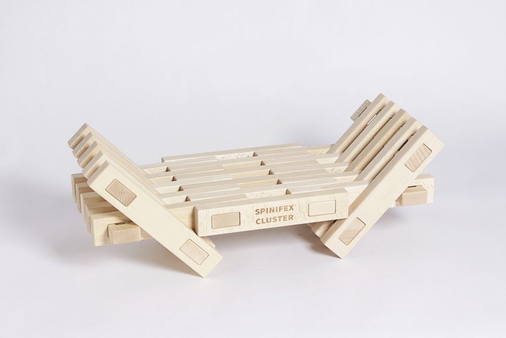 Jouets enfants - 34 Blocs de construction en bois Packs de départ - SPINIFEX CLUSTER
