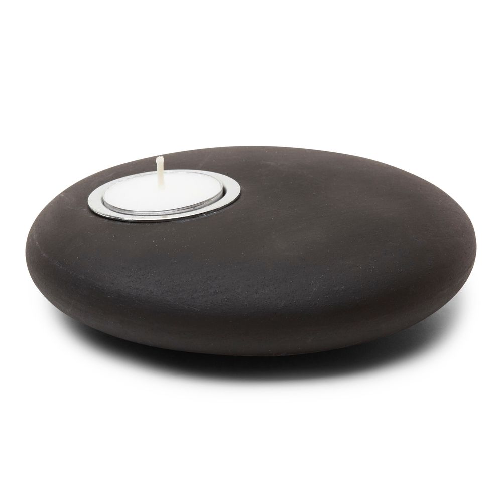Other office supplies - Candle Holder, Pebble Shape - Black stone - ANOQ