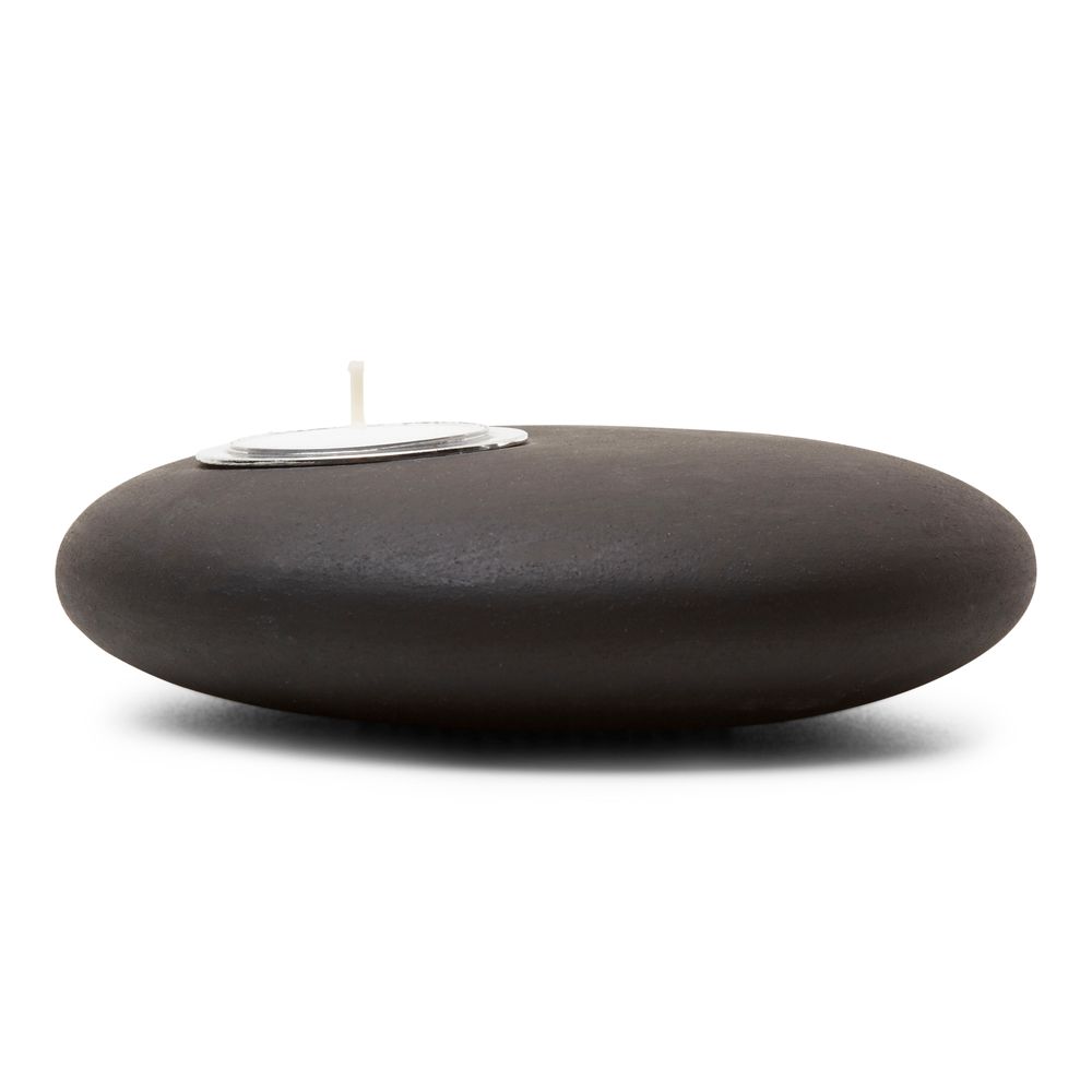 Other office supplies - Candle Holder, Pebble Shape - Black stone - ANOQ