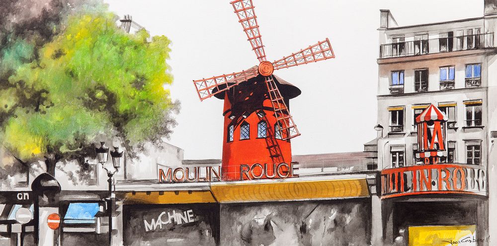 Autres décorations murales - J. Carbonell Moulin Rouge bois  - ART FURNIET