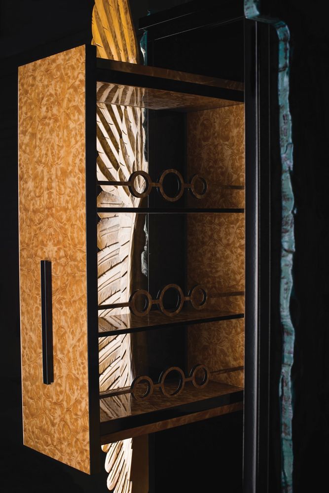 Storage boxes - Cognac bar - MANS WING - EGLI DESIGN