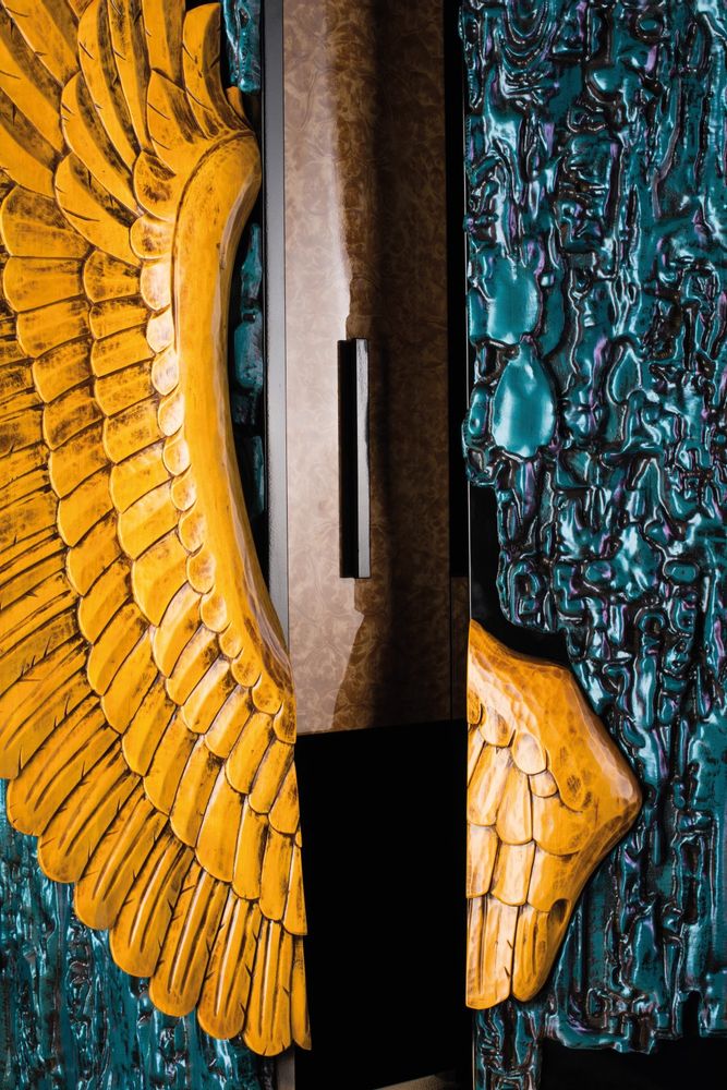 Storage boxes - Cognac bar - MANS WING - EGLI DESIGN