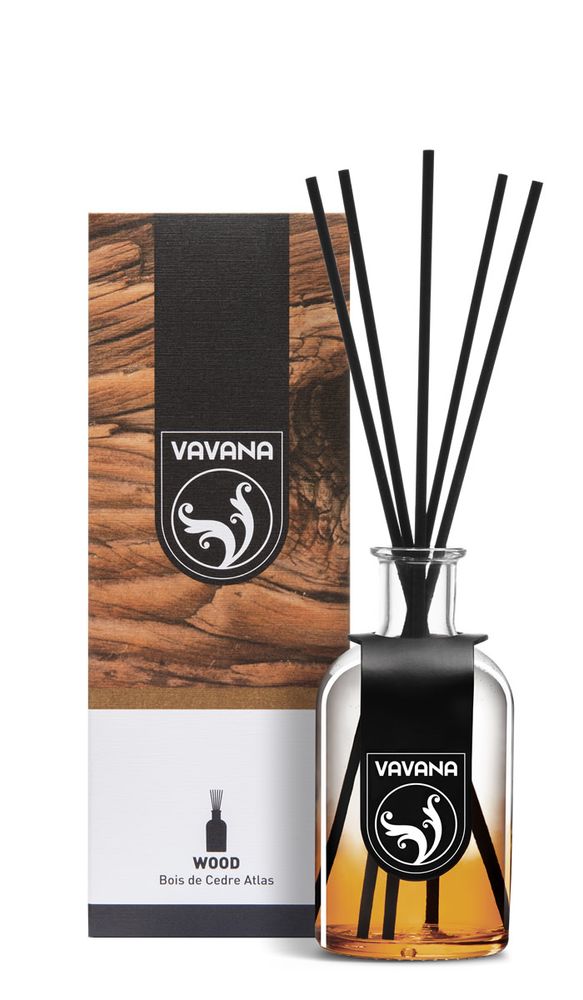 Home fragrances - Bois de Cedre Atlas Stick Diffusers & Scetned Candle - VAVANA PREMIUM HOME FRAGRANCES