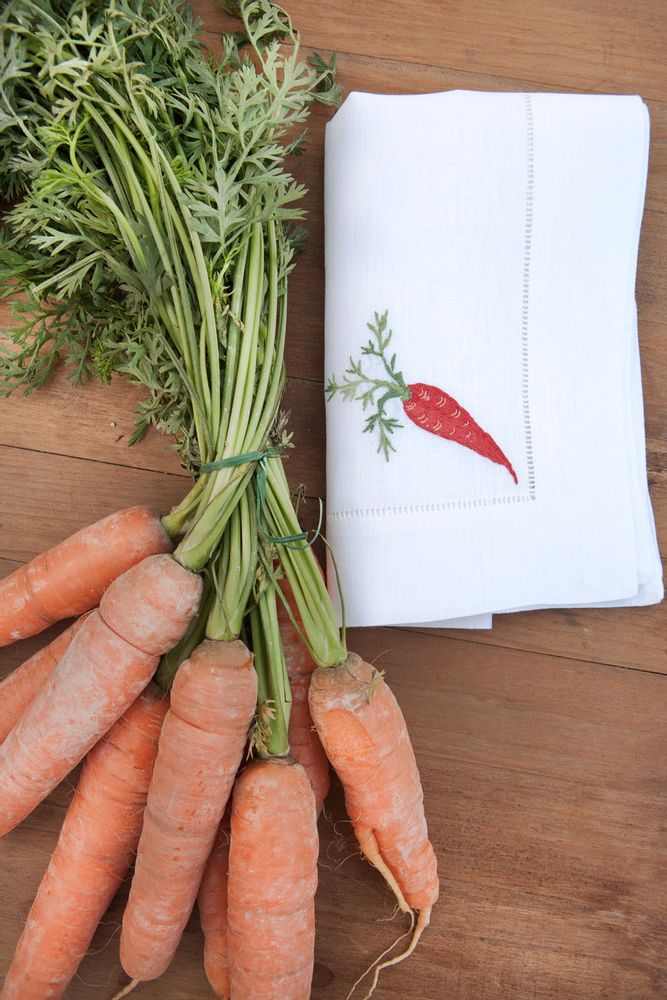 Serviettes - Ortaggi. Set de 6 serviettes. - NAPKING  BY BELLAVIA