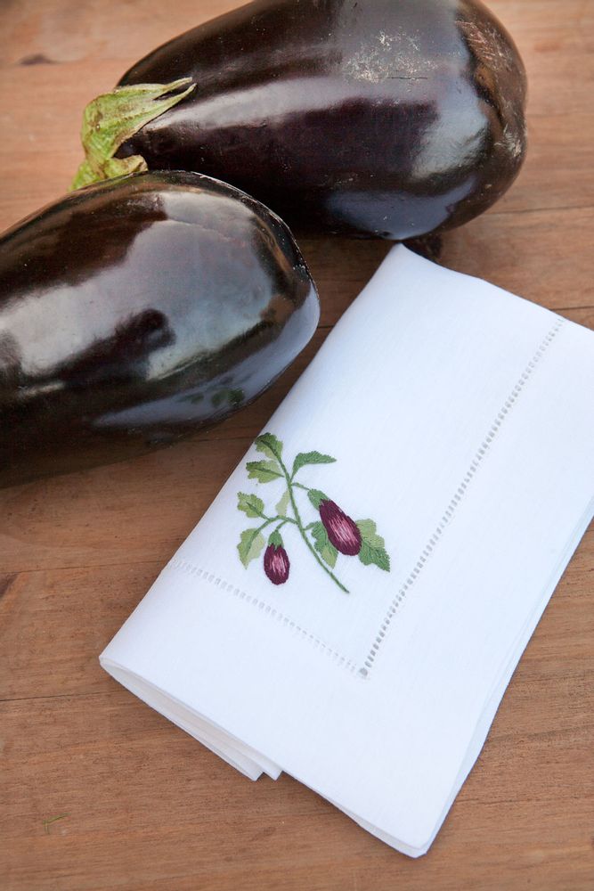 Serviettes - Ortaggi. Set de 6 serviettes. - NAPKING  BY BELLAVIA