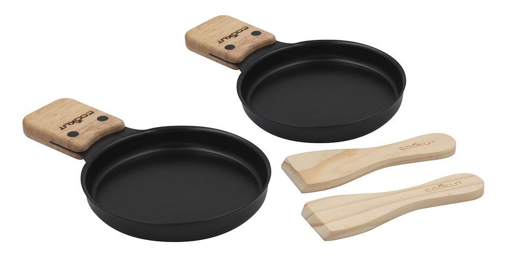 Saucepans - RACLETTE HEATED BY CANDLE, 4 INDIVIDUAL SETS - COOKUT