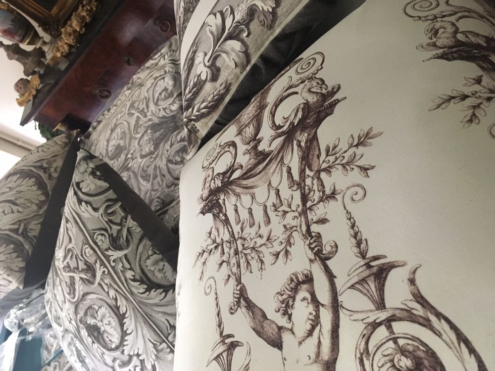 Fabric cushions - Printed Square Pillows - OLDREGIME