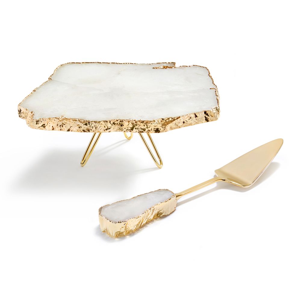Plateaux - Torta Cake Plate- Quartz  - ANNA NEW YORK
