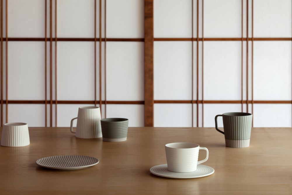 Tasses et mugs - « Ligne »  tasse et sous-tasse - LIVING TALK