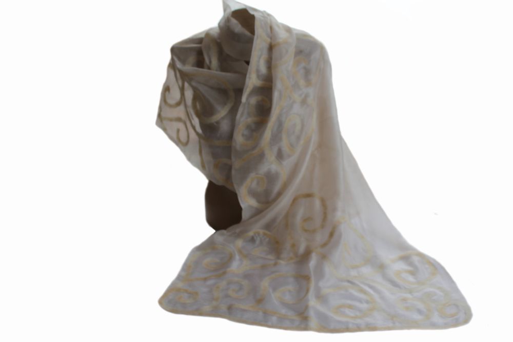 Scarves - Felted Silk Scarves - SILK ROAD BAZAAR