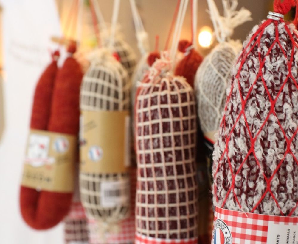 Autres décorations murales - Saucissons de France en tricot MAISON CISSON - MAISON CISSON