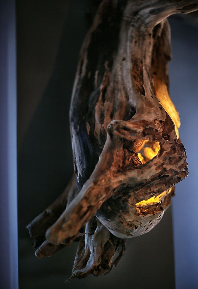 Lampadaires extérieurs - LUMINAIRES EN RACINES & BOIS FLOTTES - ATMOSPHÈRE D'ARGANERAIE