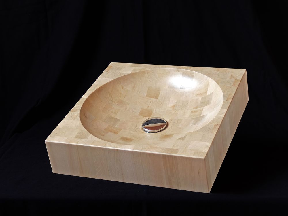 Lave-mains - Vasque de bois de bout - LES BILLOTS DE SOLOGNE