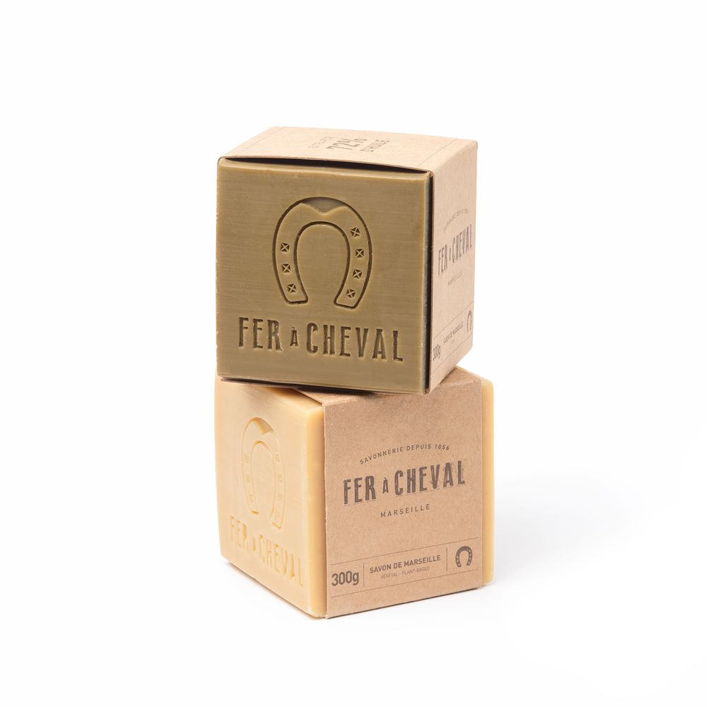 Soaps - Fer à Cheval Marseille soap Pure Olive oil 300g - SAVONNERIE FER A CHEVAL