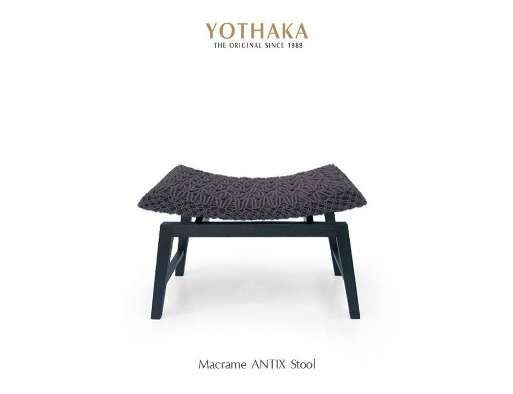 Objets design - Macrame ANTIX Stool - YOTHAKA