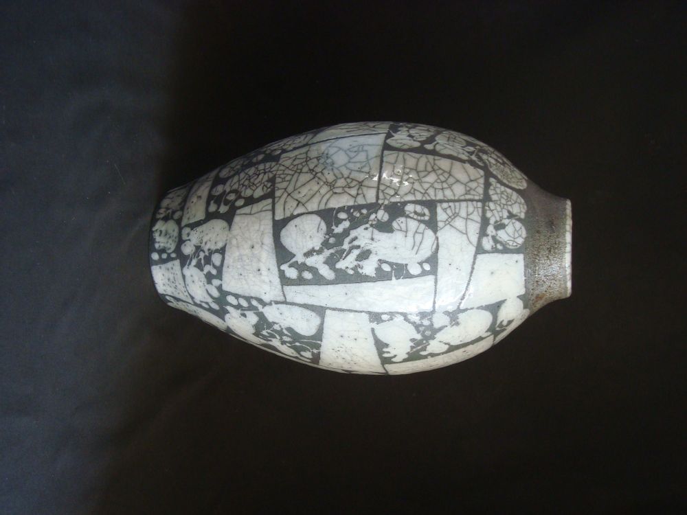 Pièces uniques - VASE VITRAIL 1 - DOMINIQUE POUET CLAY RAKU