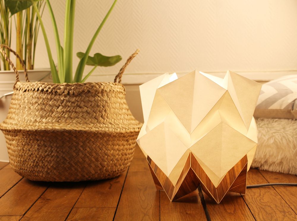 Objets de décoration - Lampe de table HIKARI ECO WOOD ou BICOLEUR - TEDZUKURI ATELIER