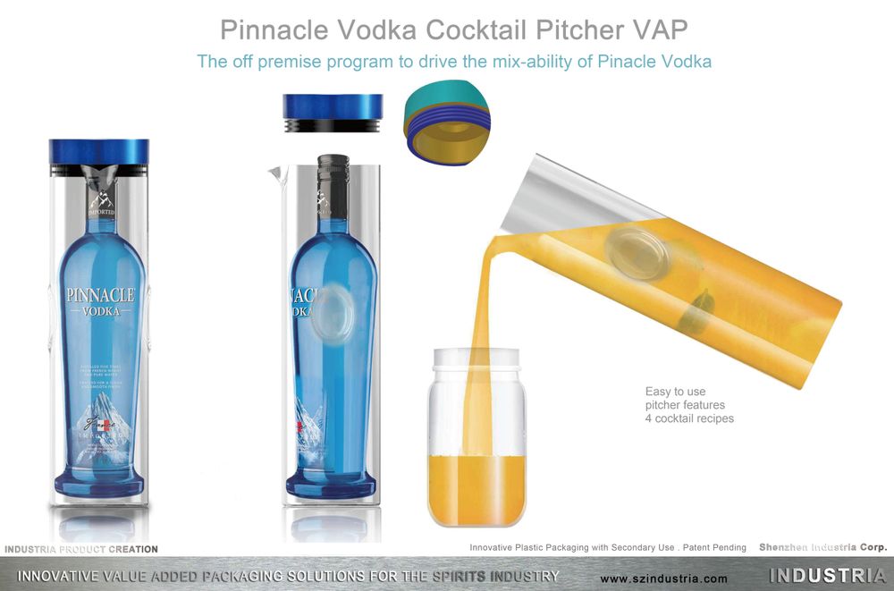 Carafes - Pinncle Vodka Cocktail Pitcher VAP  - INDUSTRIA CORP.