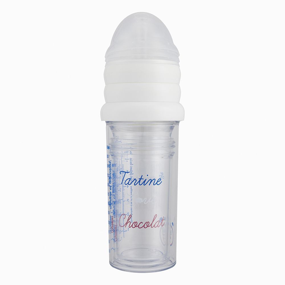 Children's mealtime - 3 multi-stage feeding bottles, "Tartine et chocolat" - LE BIBERON FRANCAIS