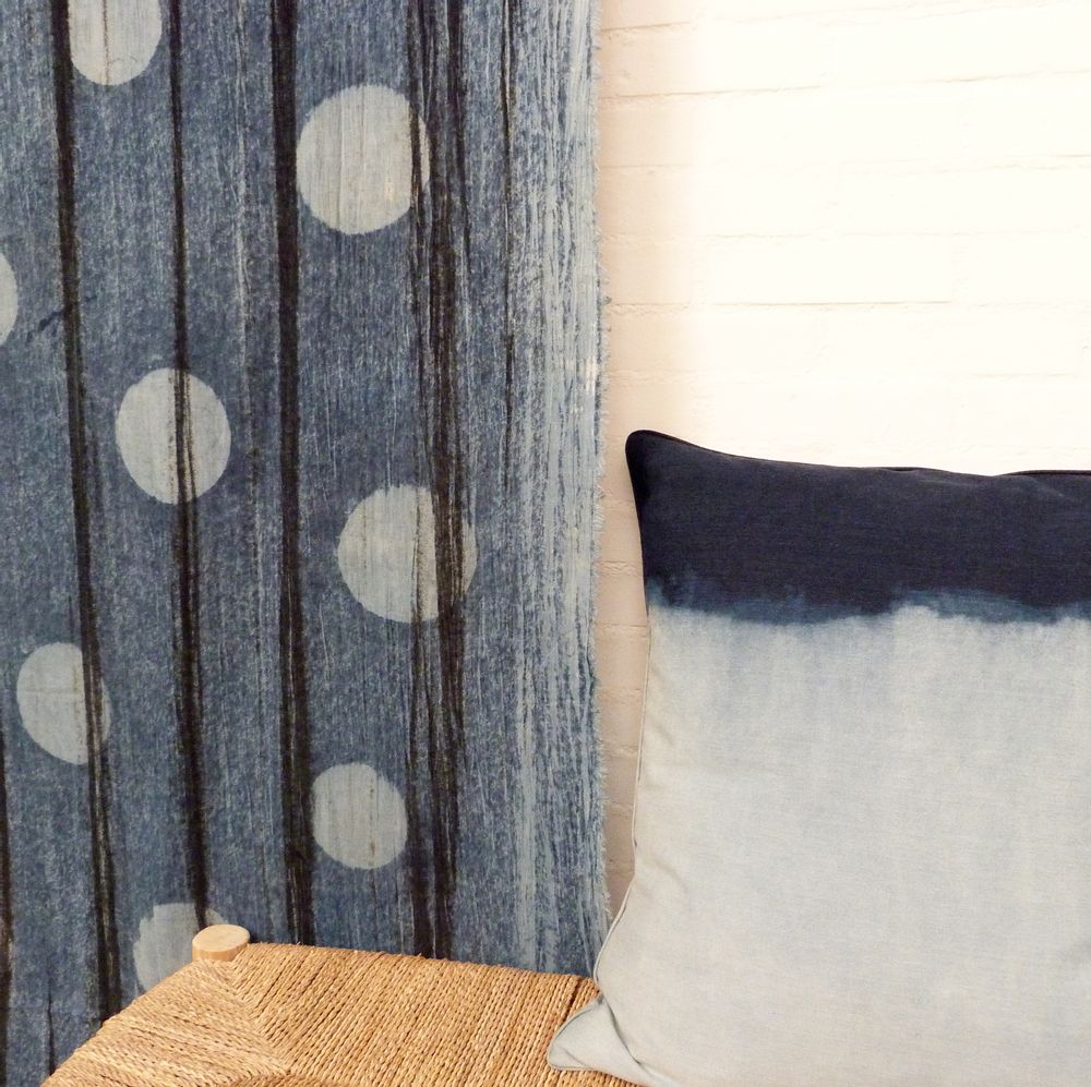 Coussins textile - Textile Indigo naturel - BAAN