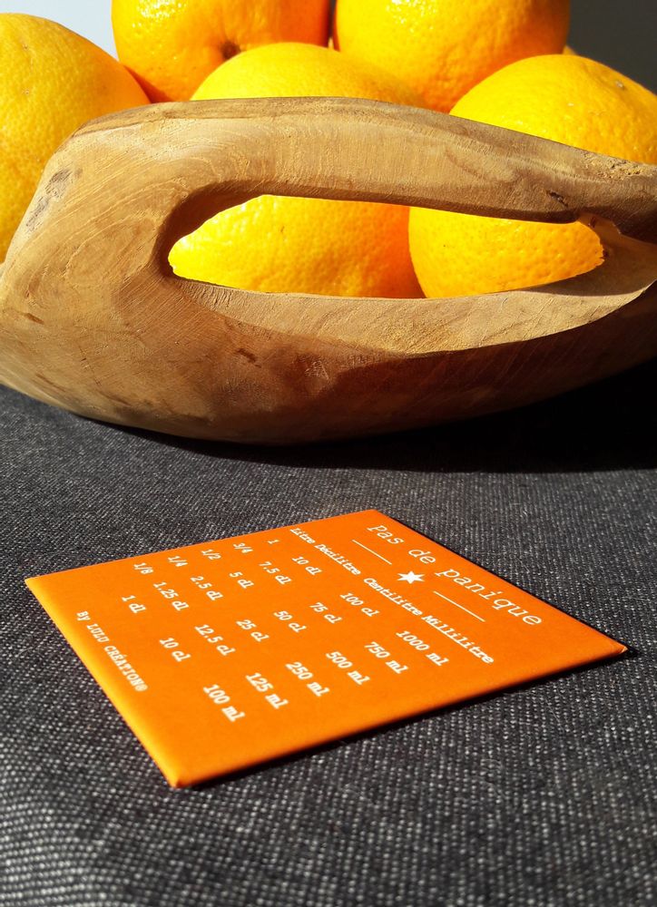 Cadeaux - Magnet "Pas de panique" coloris orange made in France - LULU CREATION®