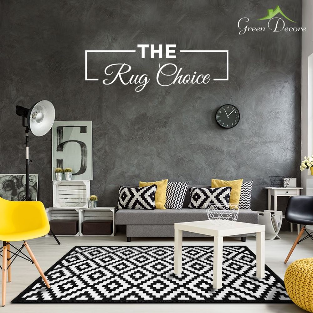 Tapis contemporains -  Nirvana Tapis jaune Blanc - OUTDOOR RUGS / TAPIS D' EXTERIEUR