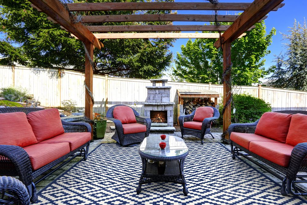 Tapis contemporains -  Nirvana Tapis jaune Blanc - OUTDOOR RUGS / TAPIS D' EXTERIEUR