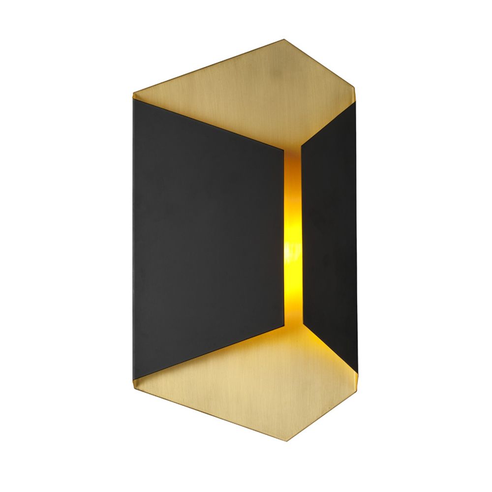 Wall lamps - Origami Sconce in Brushed Brass and Matt Black Lacquered - DUISTT