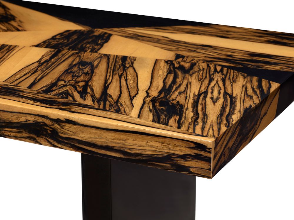 Console table - Geometry Console in White Ebony Wood - DUISTT