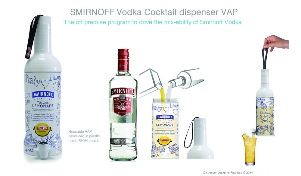 Carafes - Smirnoff Vodka Cocktail Dispenser VAP - INDUSTRIA CORP.