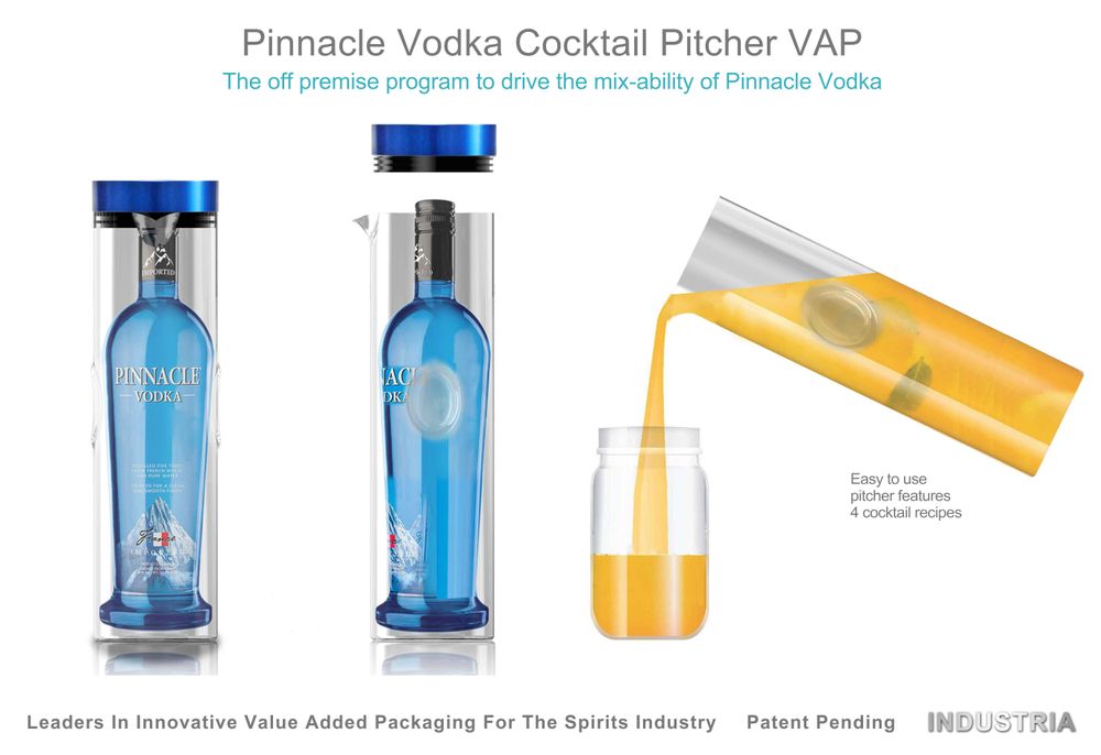 Carafes - Pinncle Vodka Cocktail Pitcher VAP  - INDUSTRIA CORP.