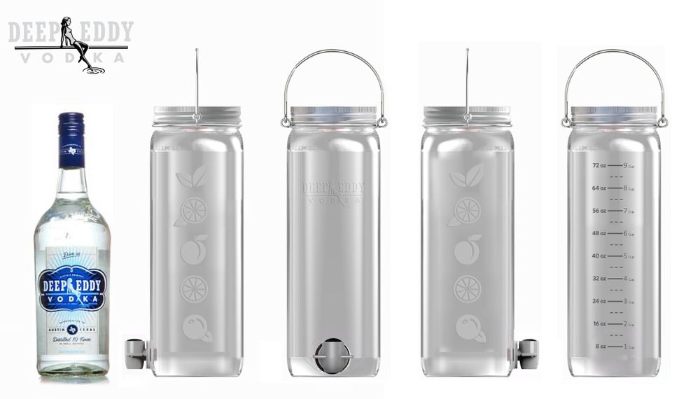 Tasses et mugs - DEEP EDDY VODKA Mason Jar Cocktail Dispenser VAP - INDUSTRIA CORP.