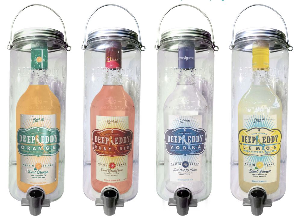 Tasses et mugs - DEEP EDDY VODKA Mason Jar Cocktail Dispenser VAP - INDUSTRIA CORP.